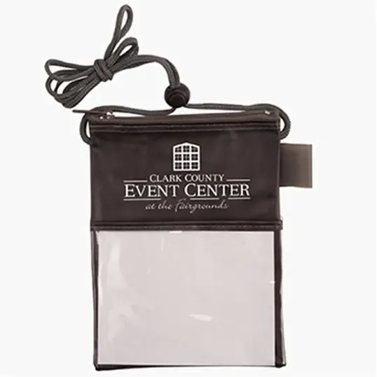 Tradeshow Badge Holder with Adjustable Toggle and Pen Loop — view 2