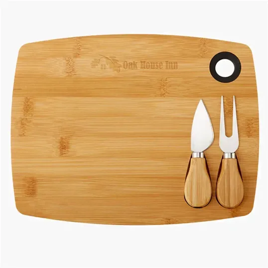 Bamboo Cheese Board Charcuterie Set with Serving Tools — view 2
