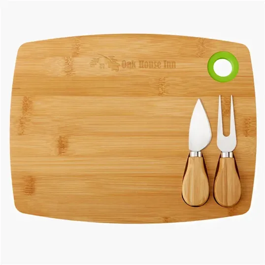 Bamboo Cheese Board Charcuterie Set with Serving Tools — view 3