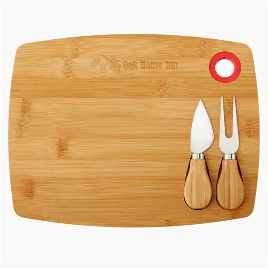 Bamboo Cheese Board Charcuterie Set with Serving Tools — view 4