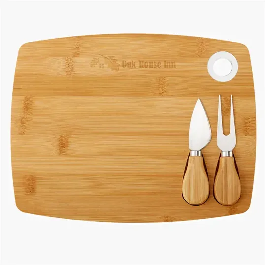 Bamboo Cheese Board Charcuterie Set with Serving Tools — view 5