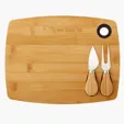 Bamboo Cheese Board Charcuterie Set with Serving Tools — view 2