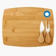 Bamboo Cheese Board Charcuterie Set with Serving Tools