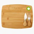 Bamboo Cheese Board Charcuterie Set with Serving Tools — view 3