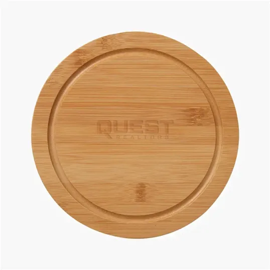 5-Piece Swivel Top Bamboo Cheese Board Set — view 2