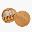 5-Piece Swivel Top Bamboo Cheese Board Set — view 5