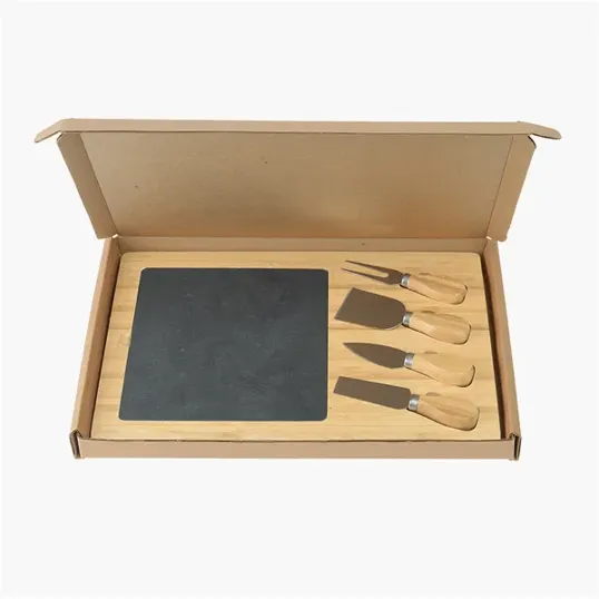 Slate Charcuterie Board Gift Set with Bamboo Tray — view 4