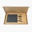 Slate Charcuterie Board Gift Set with Bamboo Tray — view 4