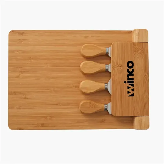 Magnetic Bamboo Cheese Board and Charcuterie Set, 5 Piece — view 3