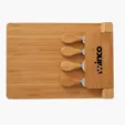 Magnetic Bamboo Cheese Board and Charcuterie Set, 5 Piece — view 3