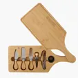7-Piece Bamboo Wine & Cheese Charcuterie Board Set