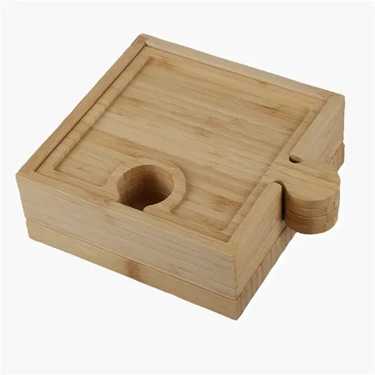 Bamboo 6-in-1 Puzzle Cheese Board Set — view 3