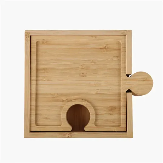 Bamboo 6-in-1 Puzzle Cheese Board Set — view 4