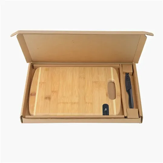 Bamboo Cutting Board with Knife and Sharpener Gift Set — view 4