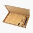 Bamboo Cutting Board with Knife and Sharpener Gift Set — view 2