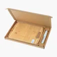 Bamboo Cutting Board with Knife and Sharpener Gift Set — view 3