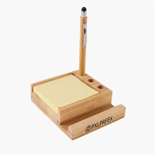 Picture For Bamboo Desk Organizer with Stylus Pen and Phone Holder