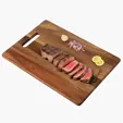 Acacia Cutting Board with Handle — view 2