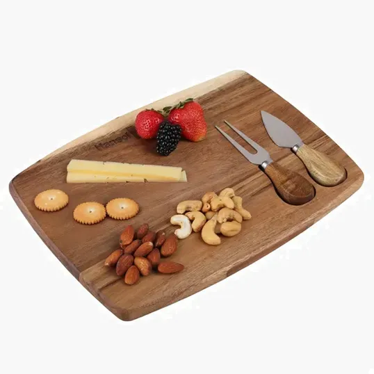 Acacia Cheese Board with Serving Tools — view 2