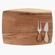 Acacia Cheese Board with Serving Tools