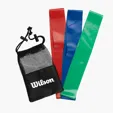 3 Piece Fitness Resistance Band Set with Drawstring Pouch