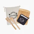Bamboo Cooking Kitchen Set with Cutting Board and Utensils