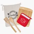 Bamboo Cooking Kitchen Set with Cutting Board and Utensils — view 3
