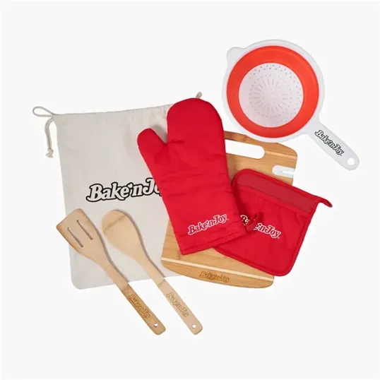 Deluxe Silicone & Bamboo Kitchen Set — view 2
