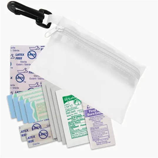 Zippered First Aid Kit with Carabiner Clip — view 9