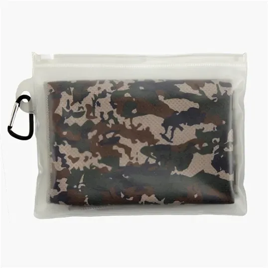 Chill'n Cooling Towel with PVC Pouch and Carabiner — view 3