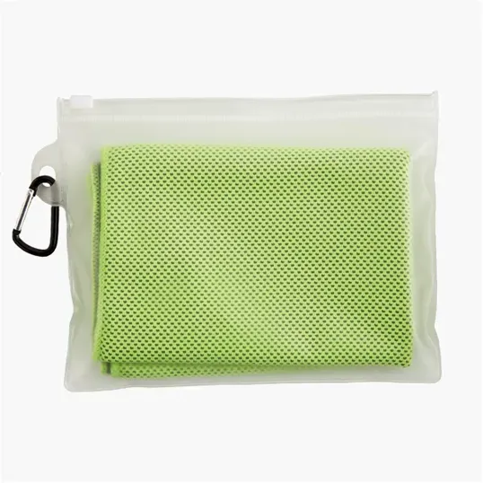Chill'n Cooling Towel with PVC Pouch and Carabiner — view 4