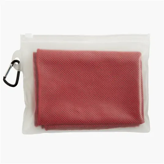 Chill'n Cooling Towel with PVC Pouch and Carabiner — view 5