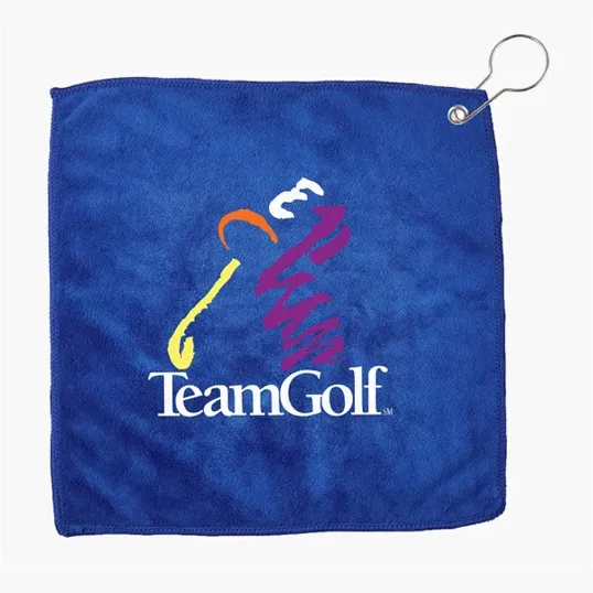 Microfiber Golf Towel with Hook, 11 1/2" x 11 1/2" — view 3