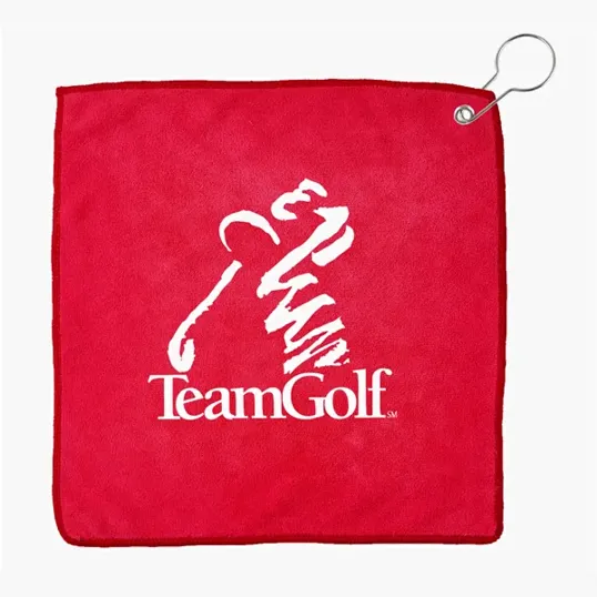 Microfiber Golf Towel with Hook, 11 1/2" x 11 1/2" — view 4