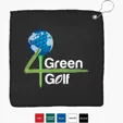 Microfiber Golf Towel with Hook, 11 1/2" x 11 1/2"