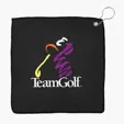 Microfiber Golf Towel with Hook, 11 1/2" x 11 1/2" — view 2