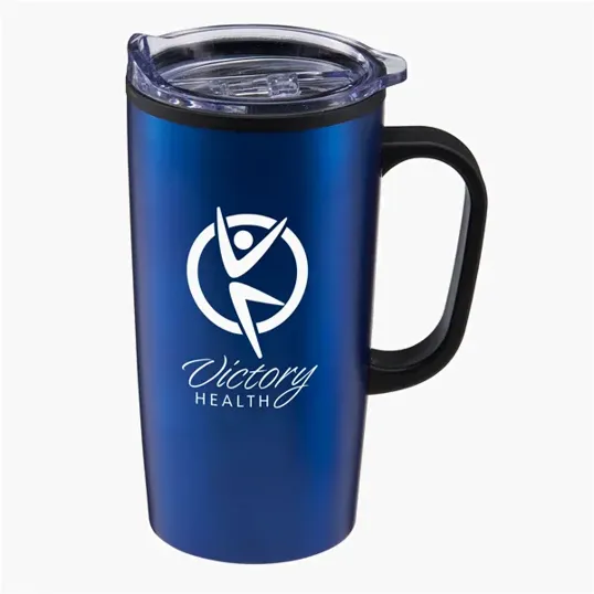 Evans 20 oz Stainless Steel Travel Mug with Handle — view 2