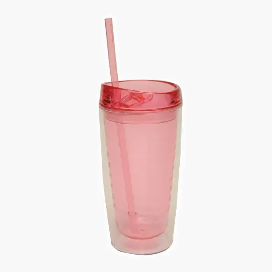 16 oz Vivid Travel Tumbler with Lid and Straw — view 2