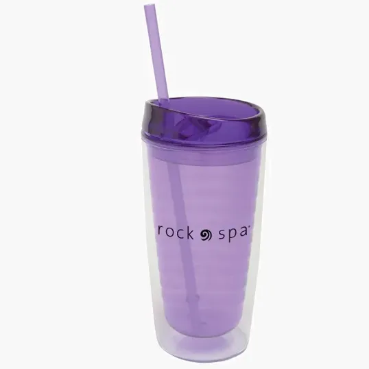 16 oz Vivid Travel Tumbler with Lid and Straw — view 7