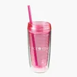 16 oz Vivid Travel Tumbler with Lid and Straw