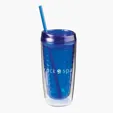 16 oz Vivid Travel Tumbler with Lid and Straw — view 3
