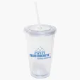 16 oz Acrylic Tumbler with Lid and Straw — view 3