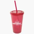 16 oz Acrylic Tumbler with Lid and Straw — view 7