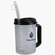20 oz. Measurement Mug with Lid and Straw — view 3