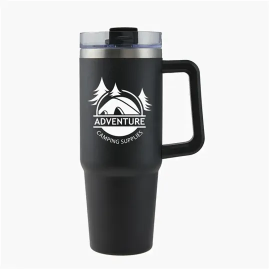 30 oz. Vancouver Stainless Steel Insulated Mug with Straw — view 3