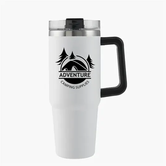 30 oz. Vancouver Stainless Steel Insulated Mug with Straw — view 7