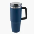 30 oz. Vancouver Stainless Steel Insulated Mug with Straw — view 4