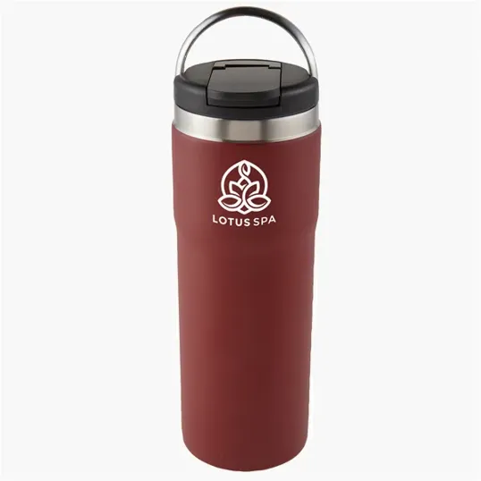 Evans 20 oz Stainless Steel Bottle with Carrying Handle — view 2