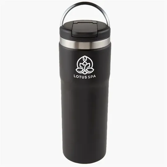 Evans 20 oz Stainless Steel Bottle with Carrying Handle — view 4