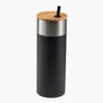 Evans 20 oz Stainless Steel Travel Tumbler with Bamboo Lid & Straw — view 4